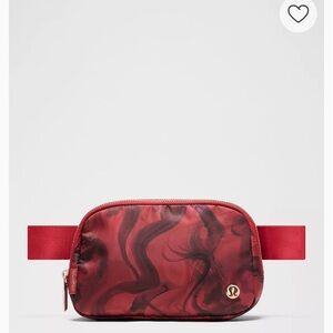 lululemon athletica Red Marbled Crossbody Belt Bag